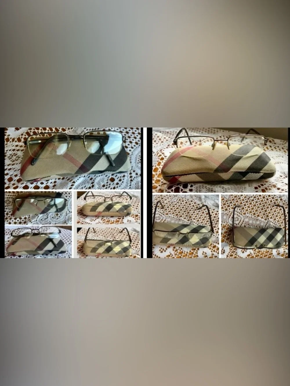 Burberry half rim glasses & case 1044 - 51 19 140 - frames